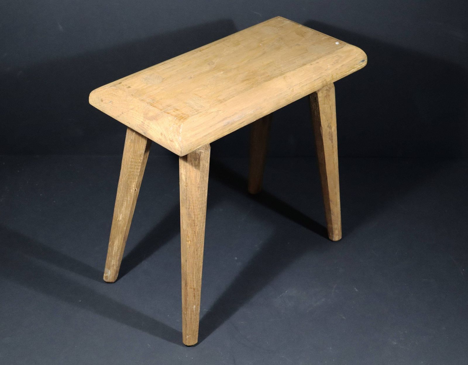 photo buy French Primitive Wooden Stool Set Of 2 In Brutalist Design