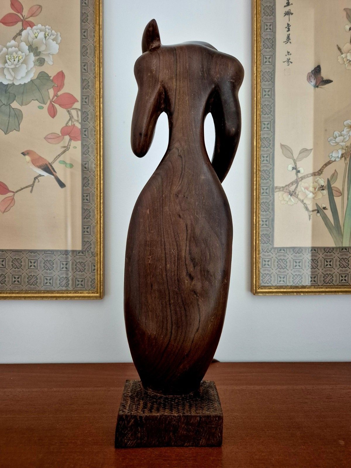 Festus O. Idehen Signed Carving Mother And Child Nigerian African Sculpture photo for sale