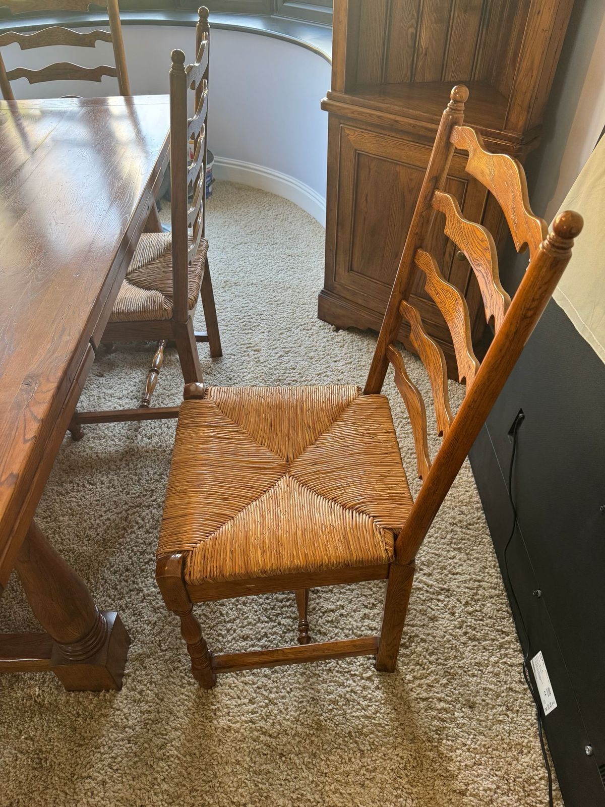 Willis Gambier Vintage Oak Extending Dinning Table And 8 Chairs photo furniture