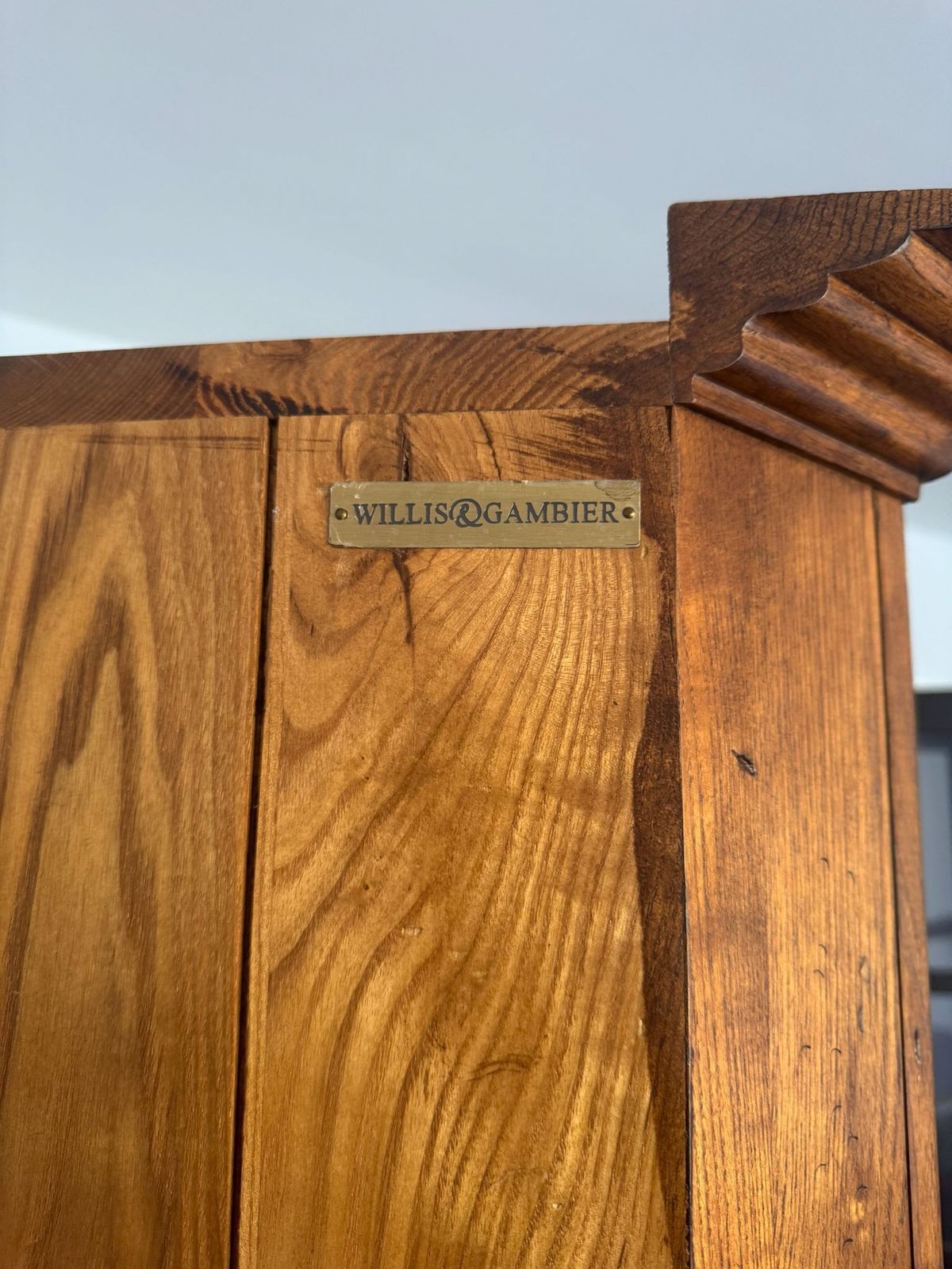 Willis Gambier Vintage Oak Corner Dresser photo for sale