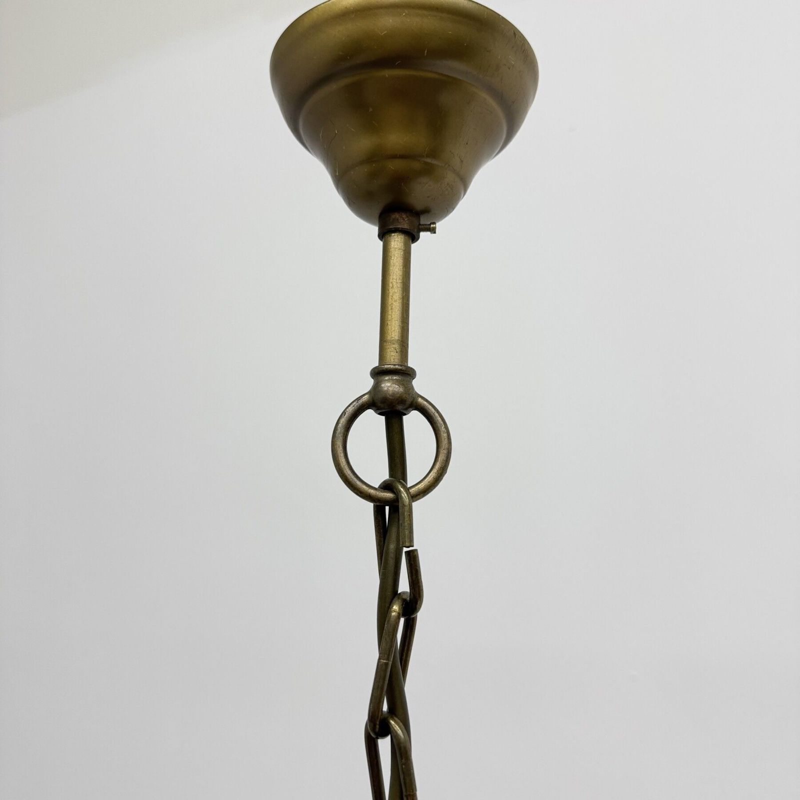 photo vintage Brutalist Glass Hanging Lamp , 1970s