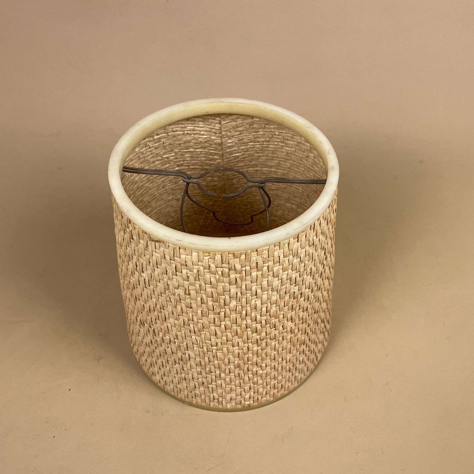 Vintage Bamboo Lamp Light Shade Lampshade Cylinder Wicker Woven Retro Natural Beige Cone photo Lighting