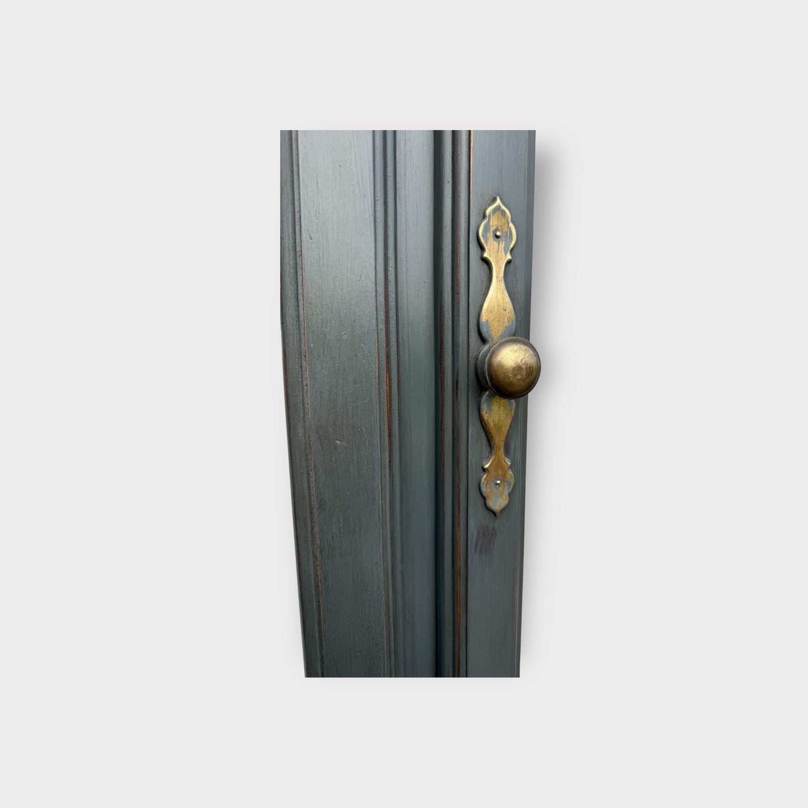 Pine Painted 2 Door Glazed Bookcase Cupboard  Glazed Display Bookcase photo vinterior