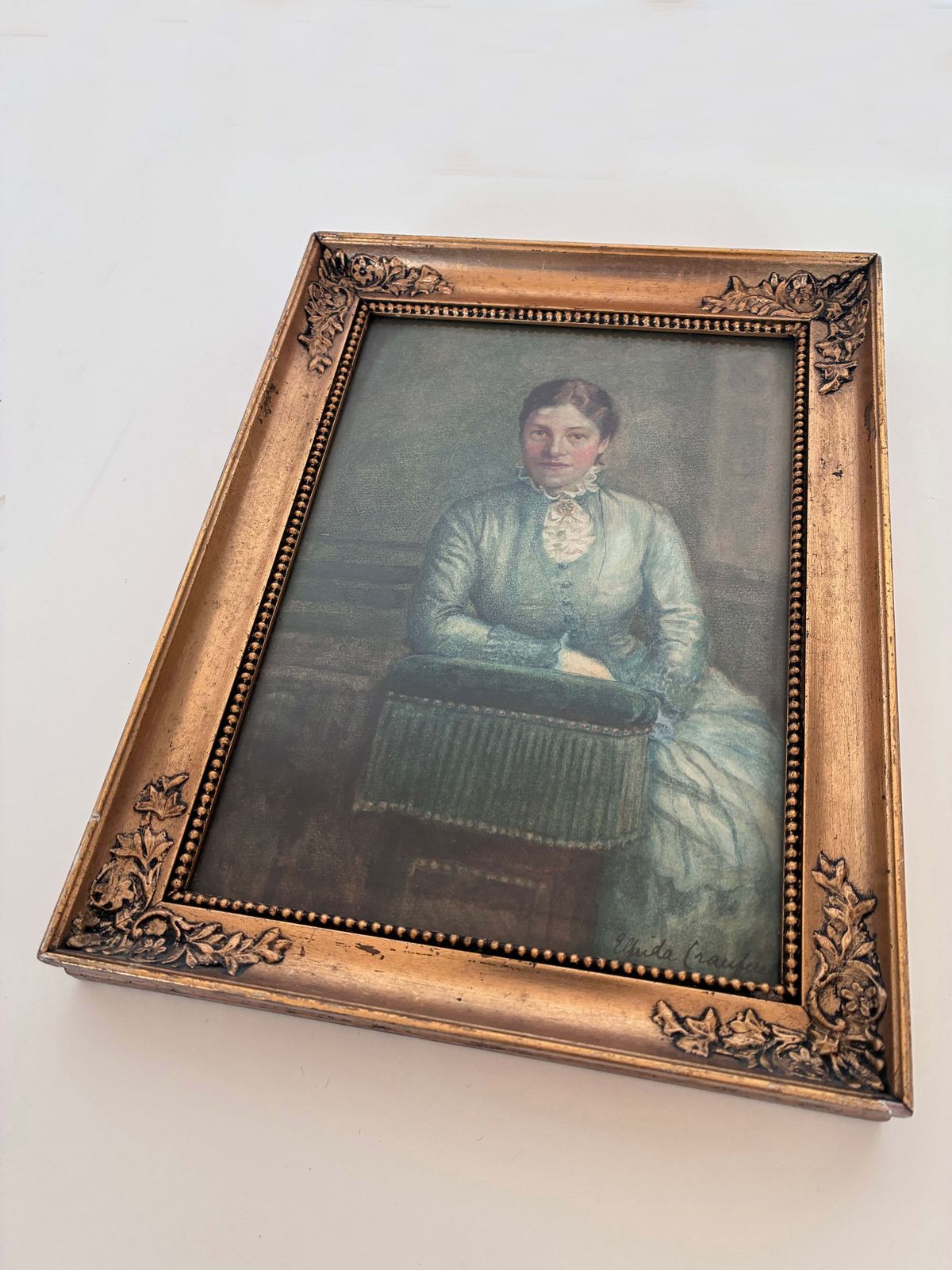 Pair Of Antique Portrait Lithographics Of A Gentleman And Lady, Circa 1882 photo 490.0