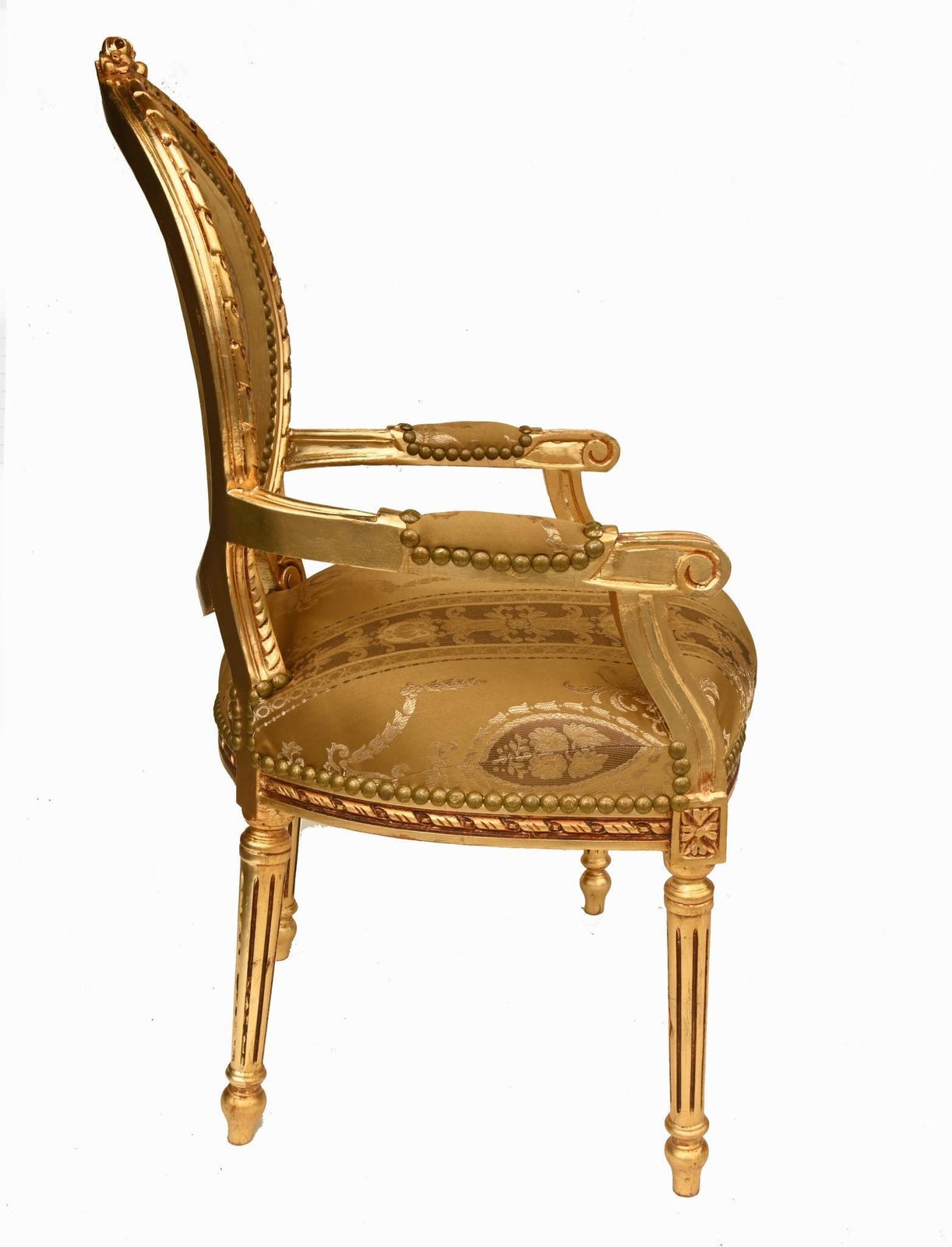 Pair Of Louis XVI Style Giltwood Salon Armchairs photo vinterior