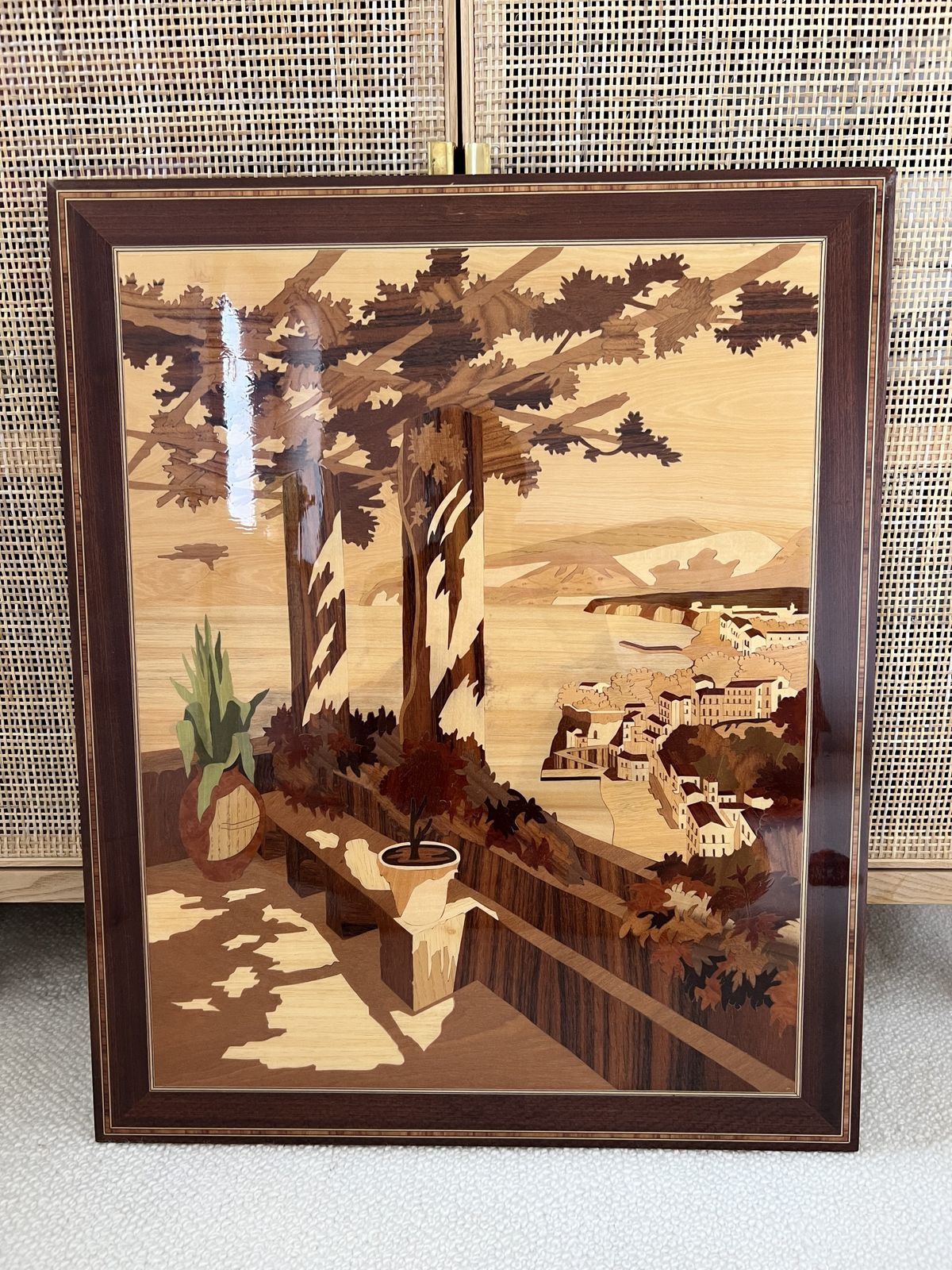 Italian Inlaid Wood Marquetry Wall Art