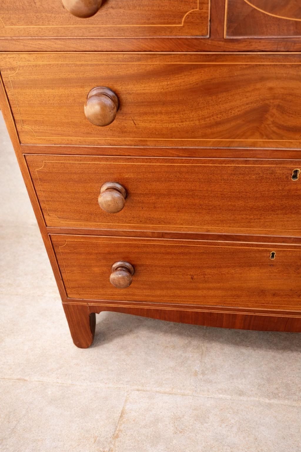 Elegant Late Georgian Mahogany Chest Of Drawers With Inlaid Detail, C.1820–1840 photo vinterior
