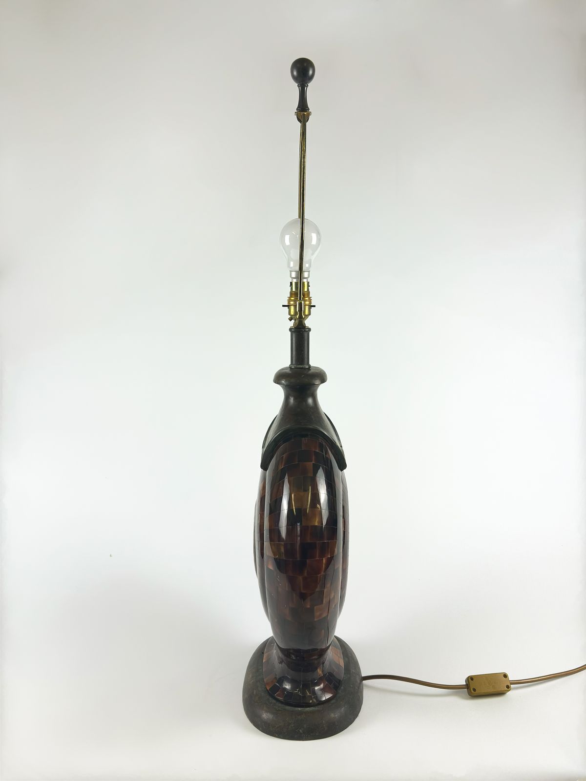 Vintage Maitland Smith Penshell And Bronze Snail Table Lamp, 1980s Philippines photo buy