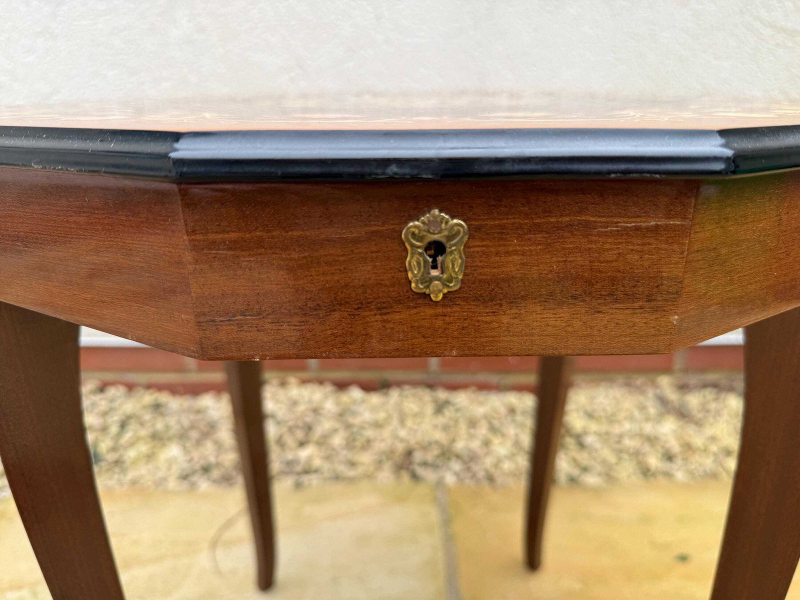 Musical Marquetry Side Table, Sewing Table,Plant Stand, Occasional Table photo vinterior