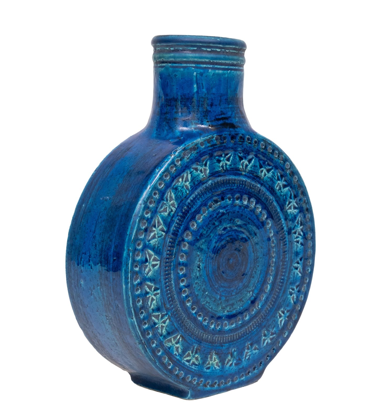 Bitossi Rimini Blu Lollipop Vase By Aldo Londi 1960s Italy photo 1150.0