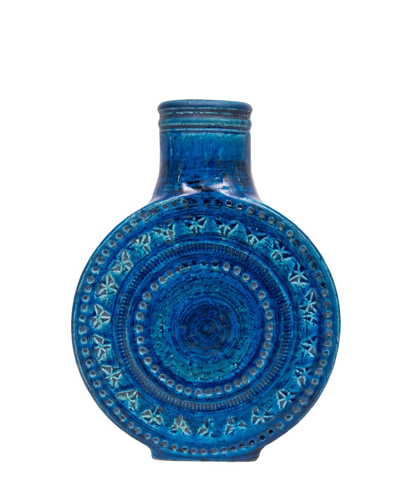 Bitossi Rimini Blu Lollipop Vase By Aldo Londi 1960s Italy photo vinterior