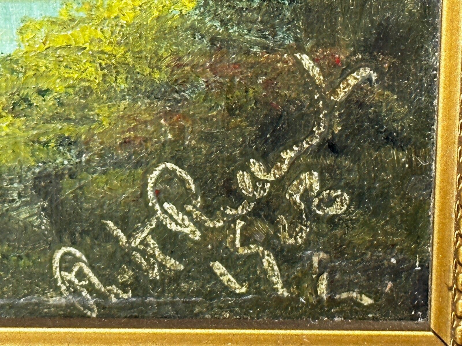 Edwardian Oil Painting Horses & Carriage Coachman Riders Signed Philip H Rideout photo vintage