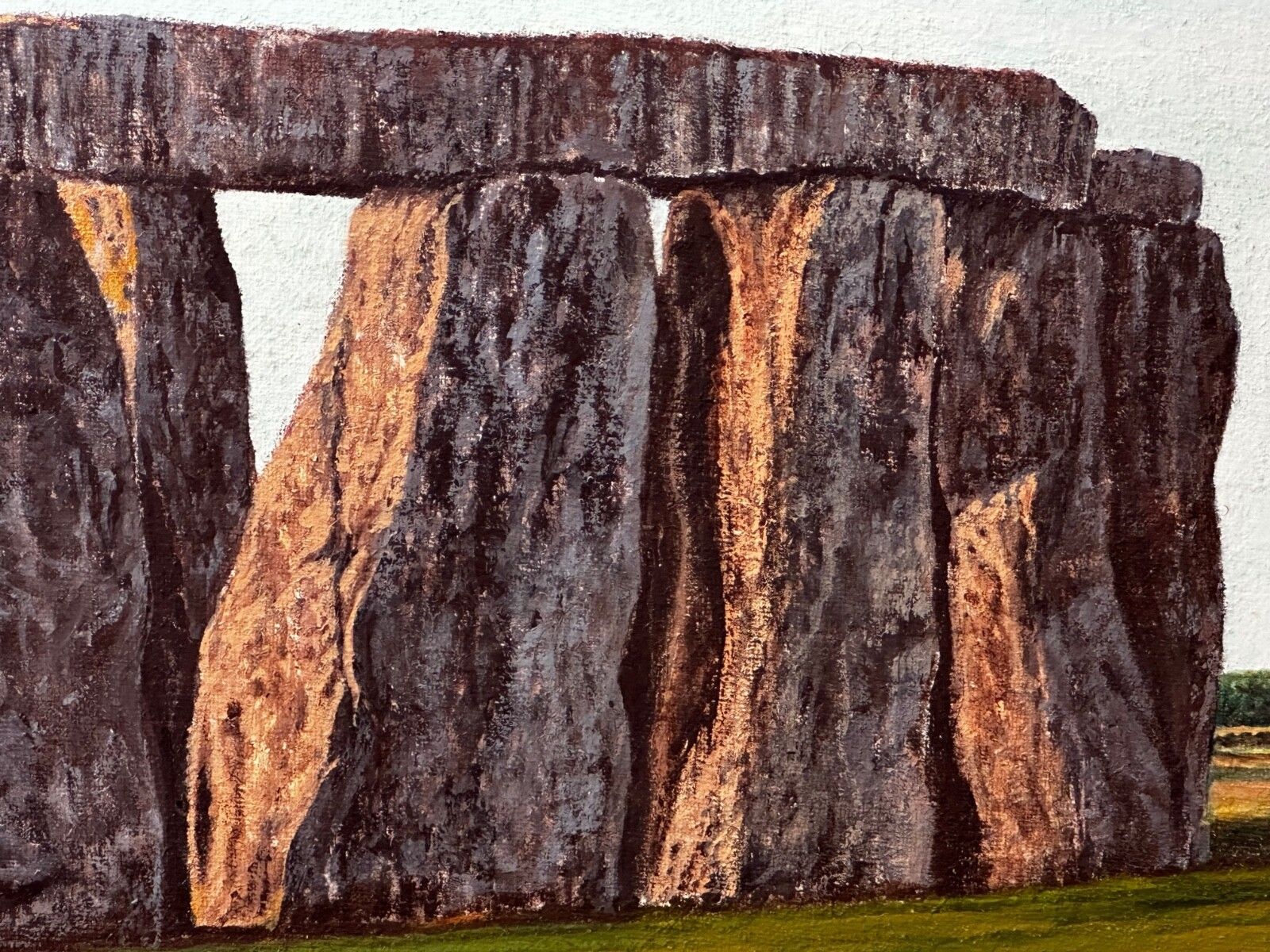 5000.0 Oil Painting Salisbury Plain Prehistoric Stonehenge After Jasper Francis Cropsey photo