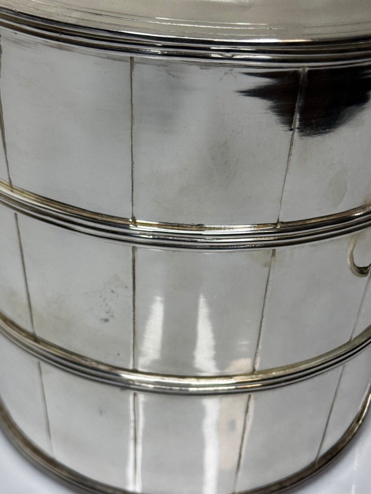 1250.0 Set Regency Revival Style Lion Barrel Silver Plate Xmas Champagne Bucket Coolers photo
