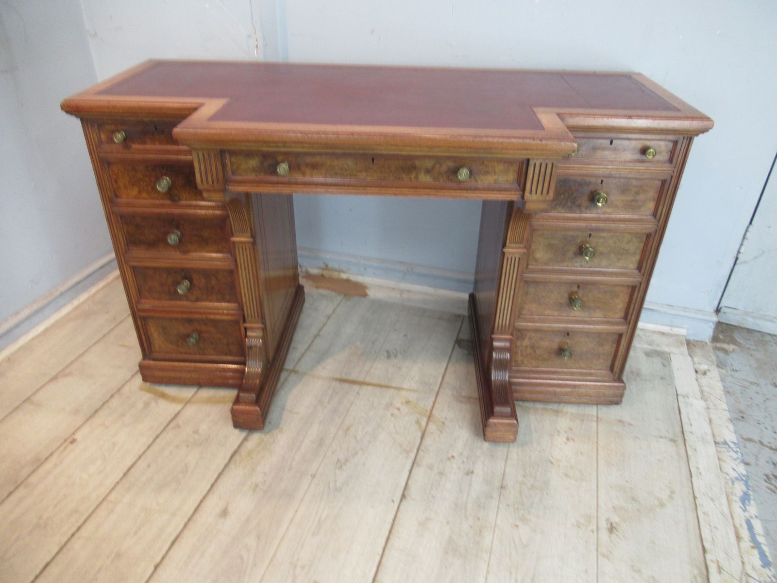 Walnut   Knee Hole Desk By Gillows,   Lancaster photo furniture