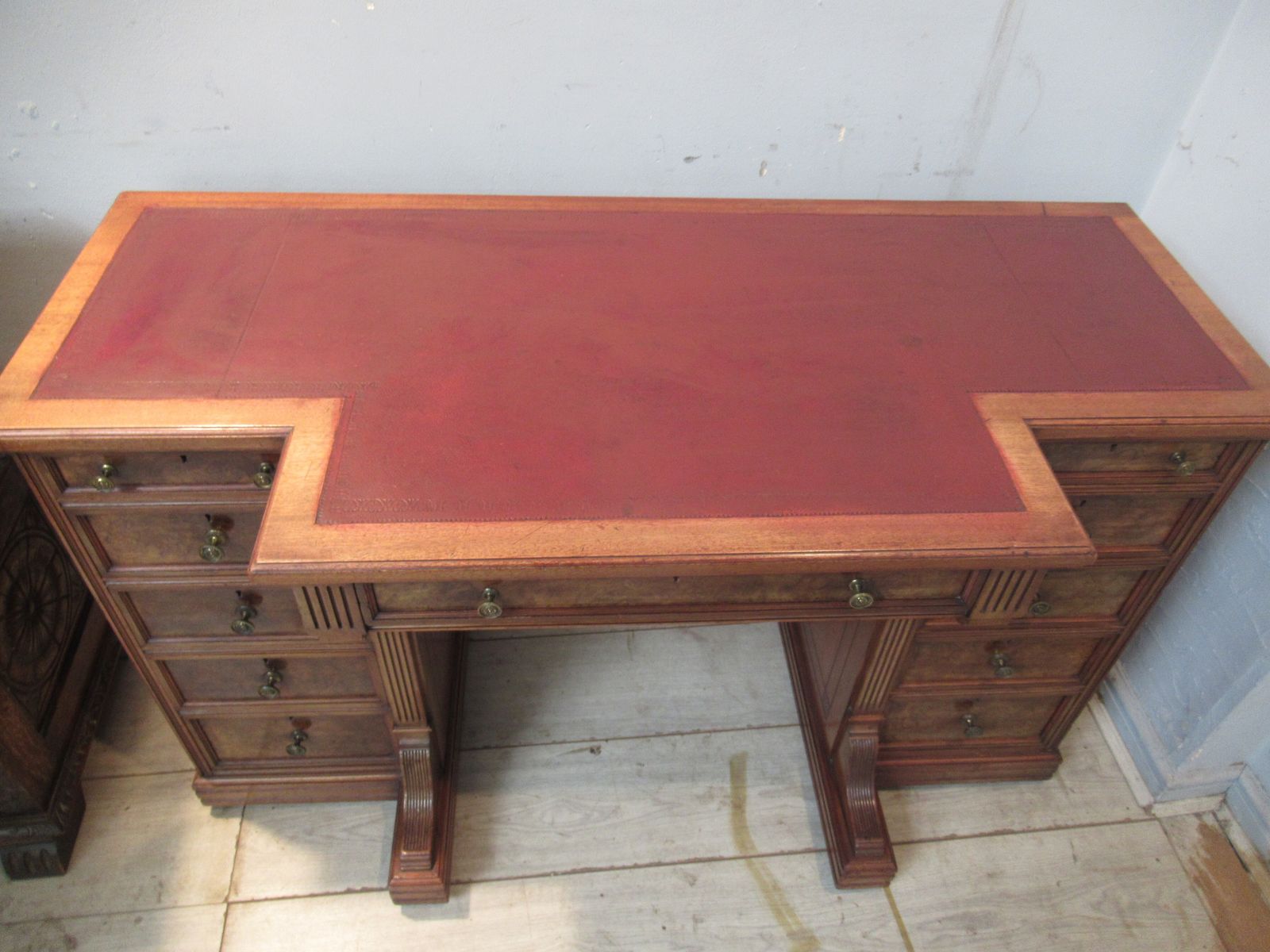 Walnut   Knee Hole Desk By Gillows,   Lancaster photo for sale