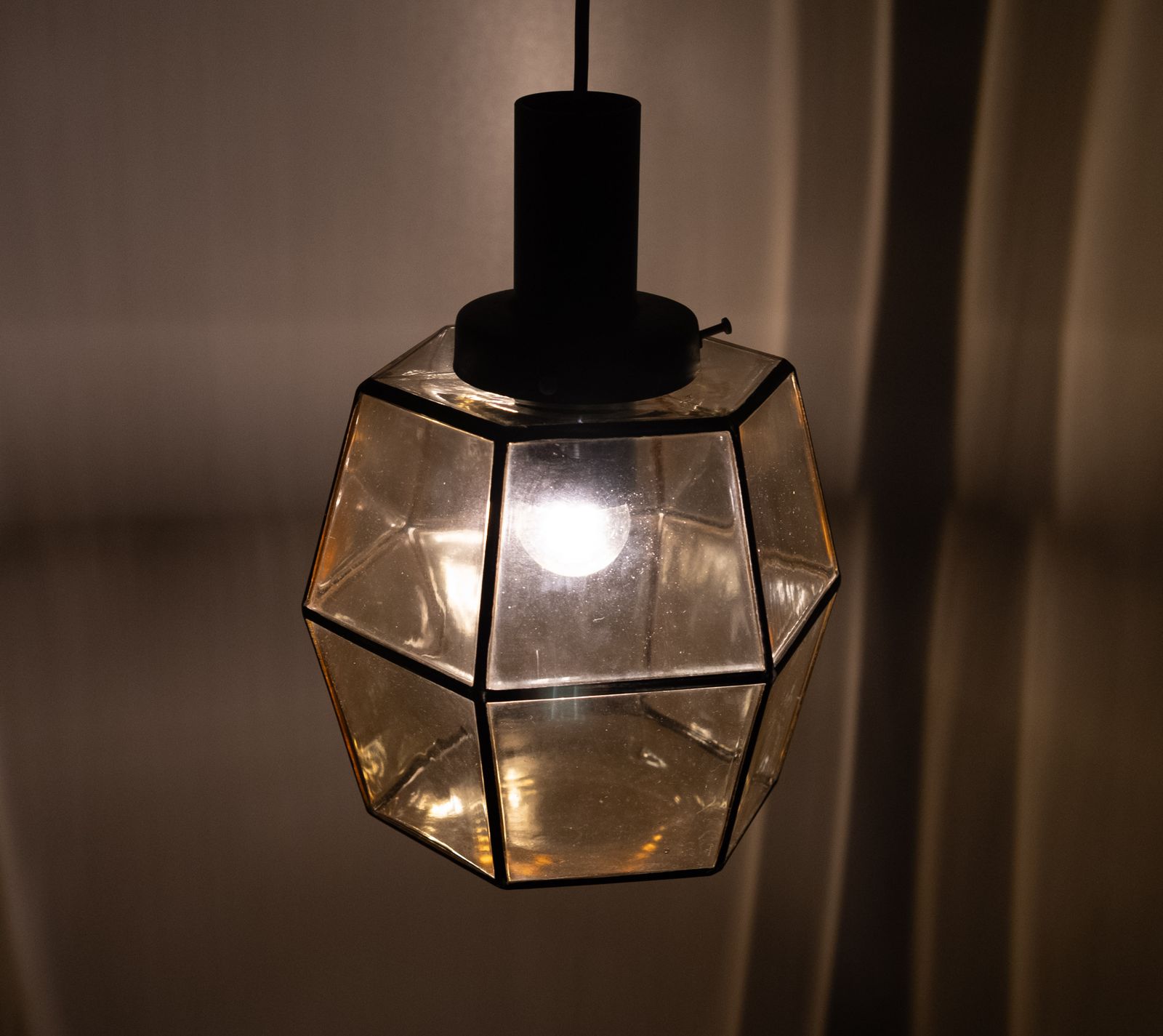 Glashütte Limburg Hanglamp, Duitsland, Jaren 1960 photo vintage