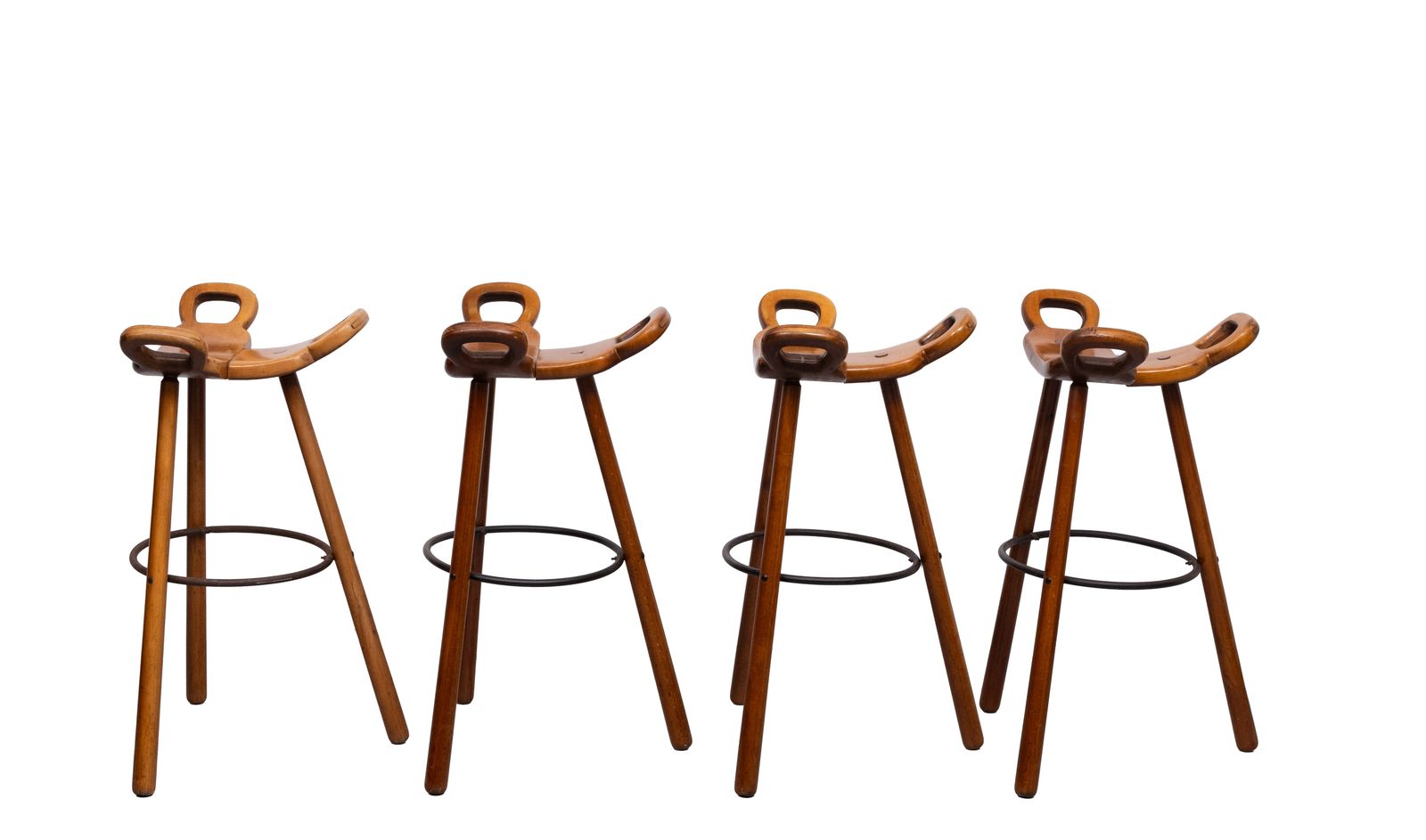Furniture 'Marbella' Bar Stools By Sergio Rodrigues For Confonorm Spain 1970s photo