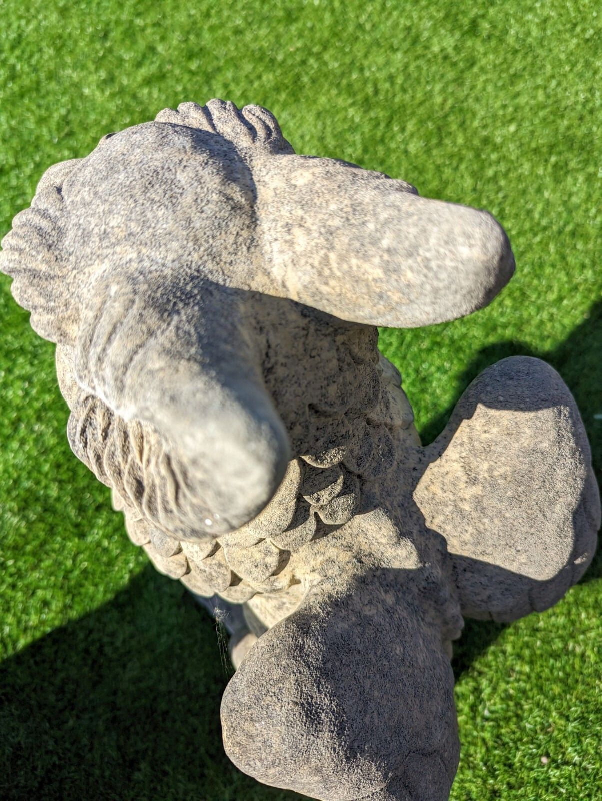 Pair Of Winged Griffins Garden Ornament English Stone Delivery Available 0204. photo vintage