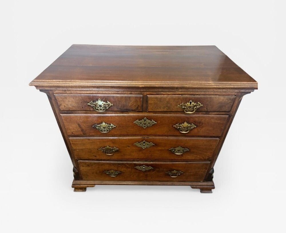 George III Walnut Small Chest Of Drawers photo for sale