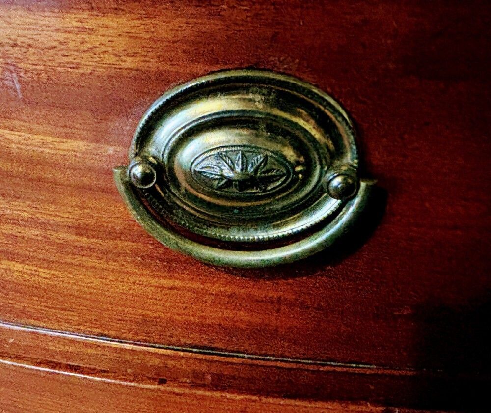 Regency Mahogany Small Bow Front Chest Of Drawers photo vintage