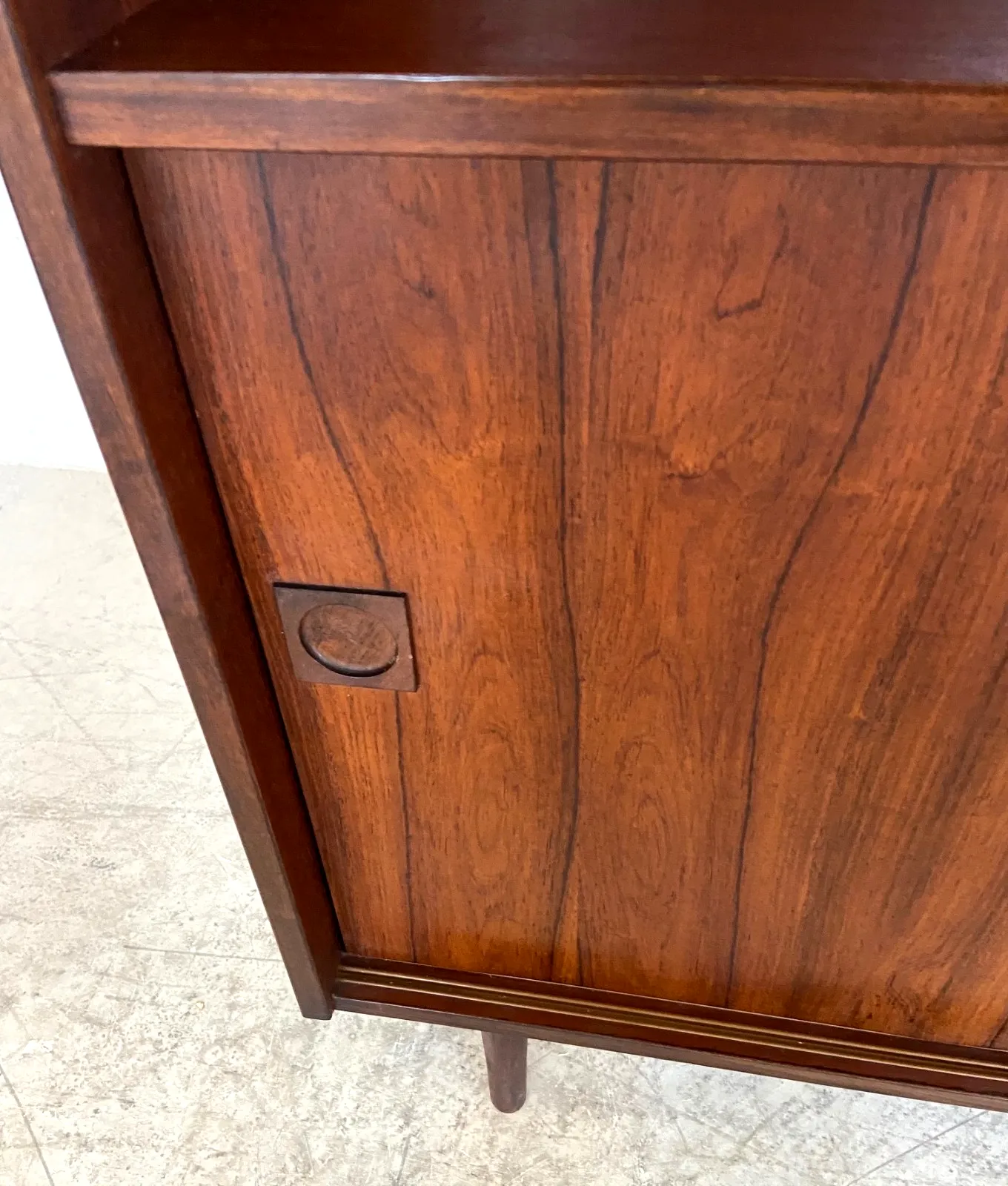 Danish Retro Vintage Bookcase In Rosewood With Sliding Doors 1960,S photo 795.0