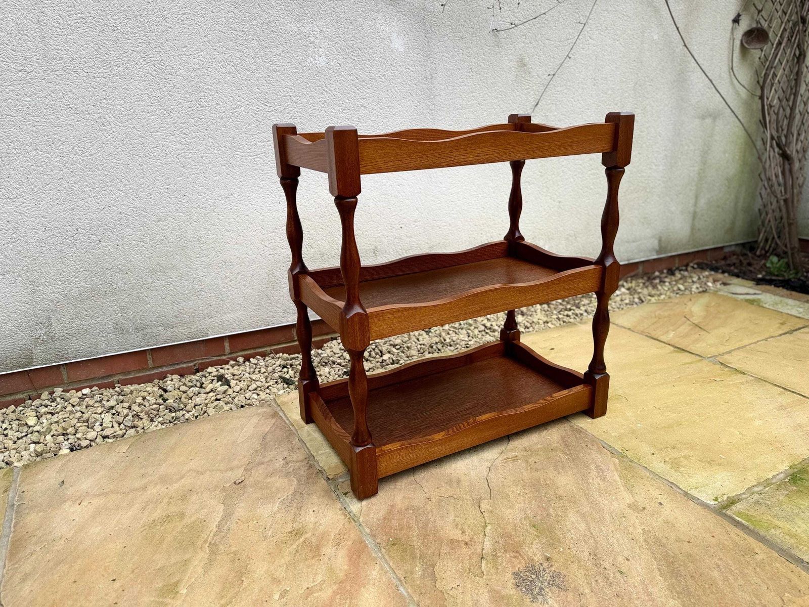 Furniture Vintage 1950/ 1960s Mid Century Wood Tea Trolley Shelf Drinks Shelf photo