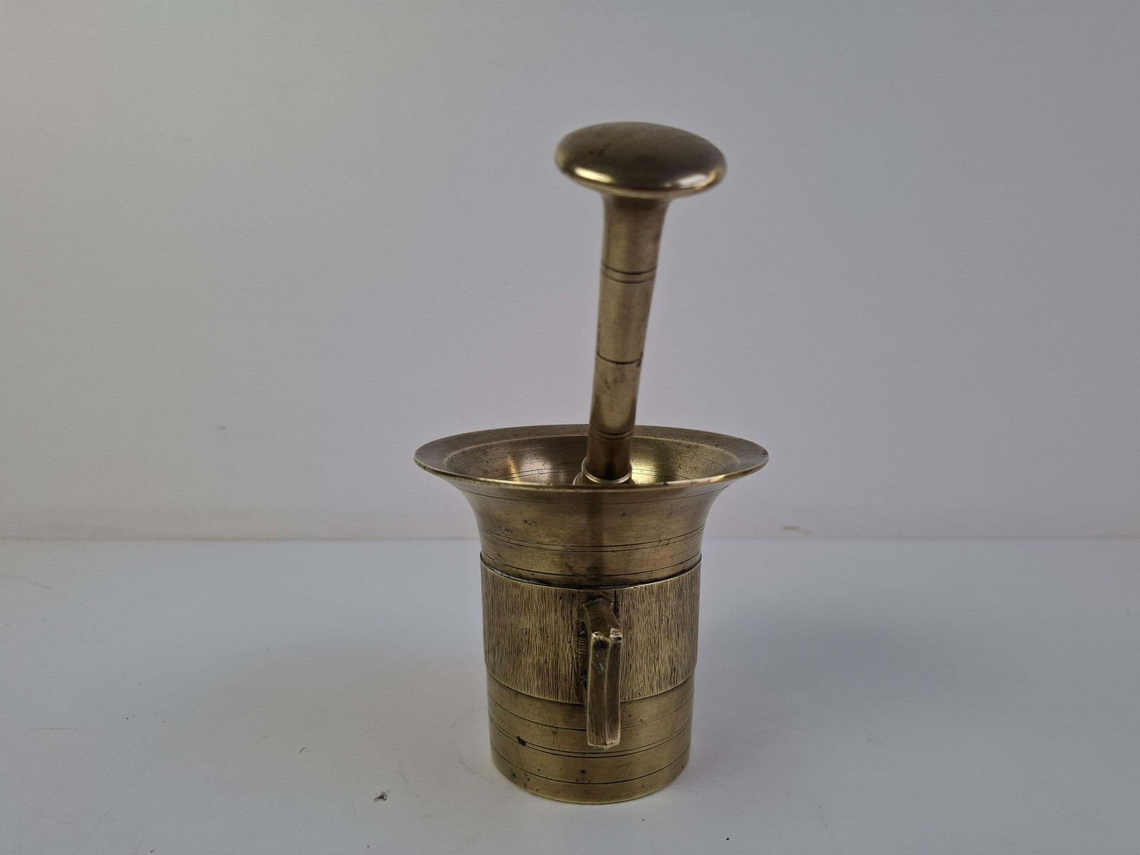 Antique Brass Mortar And Pestle, Austria Hungary, Circa 1890, Historicism photo buy