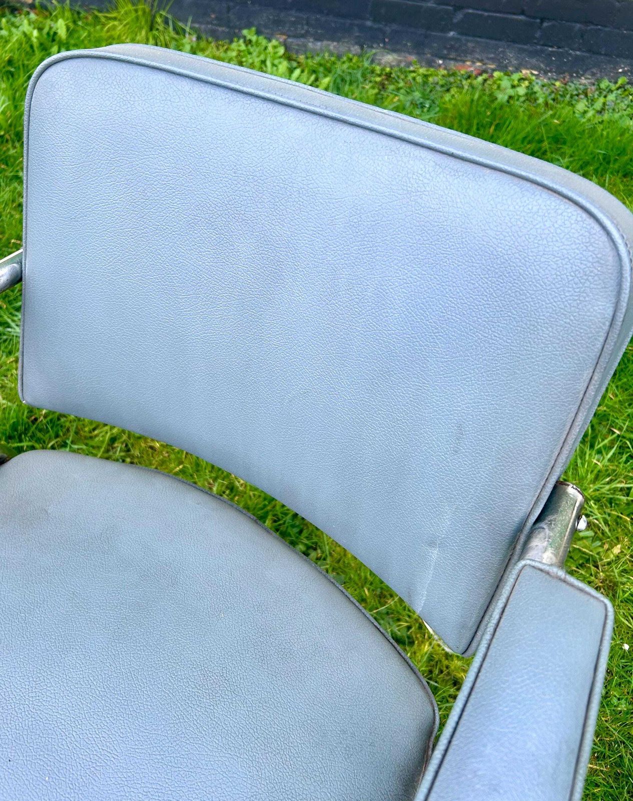 Vintage Mid Century Chrome Swivel Chair Office Industrial Vintage Retro Mancave Seating Tilt Retro Factory French photo 150.0