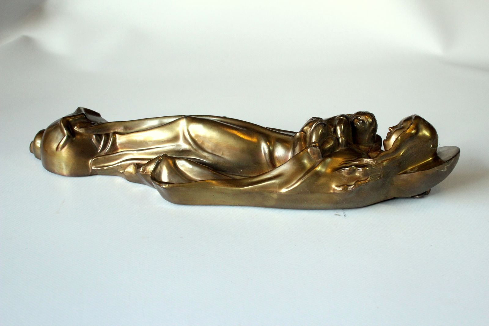 Brass Sculpture Mother Of God With Child photo 133.0