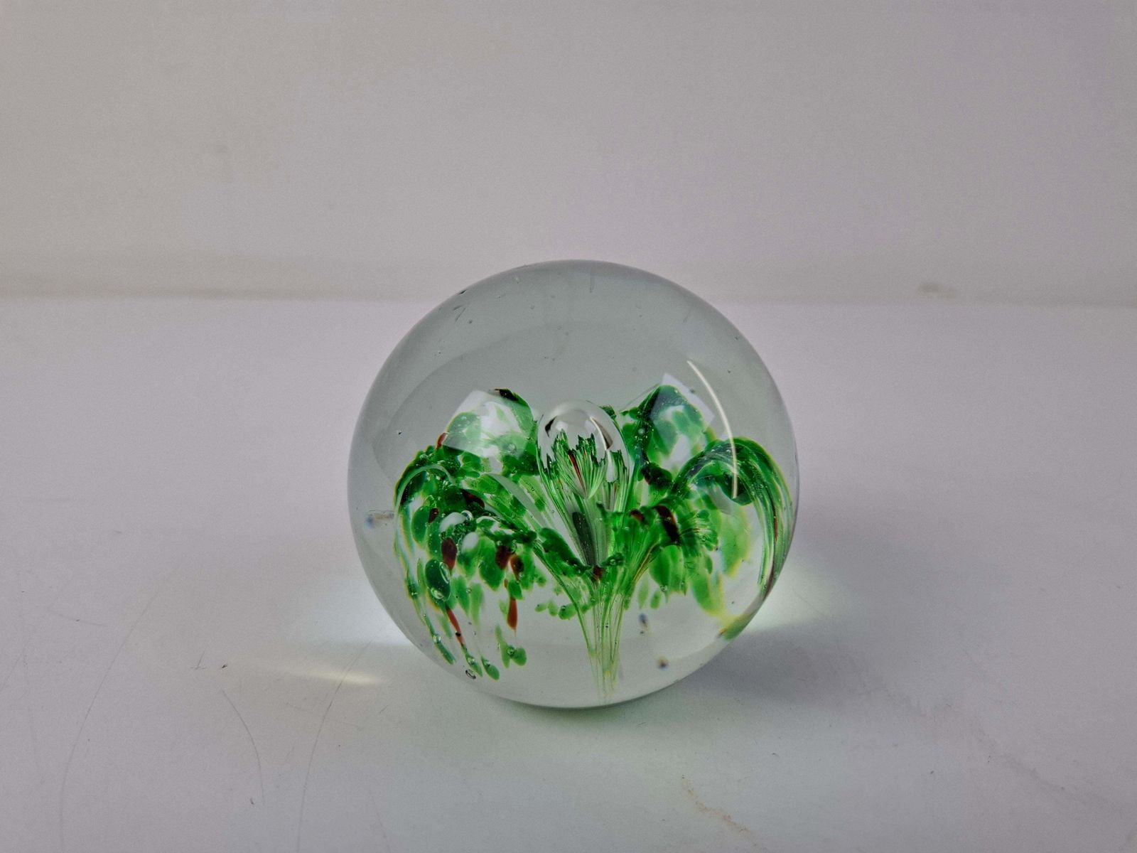 Midcentury Czechoslovak Art Glass Paperweight, Hand Blown, Circa 1960 photo vinterior