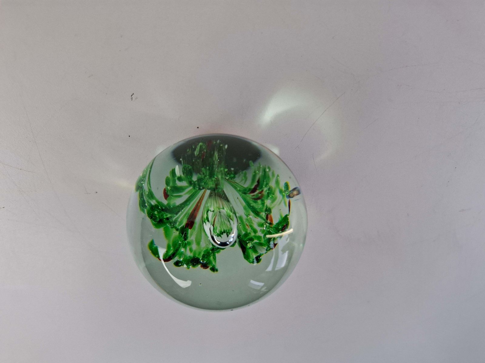 Midcentury Czechoslovak Art Glass Paperweight, Hand Blown, Circa 1960 photo vintage