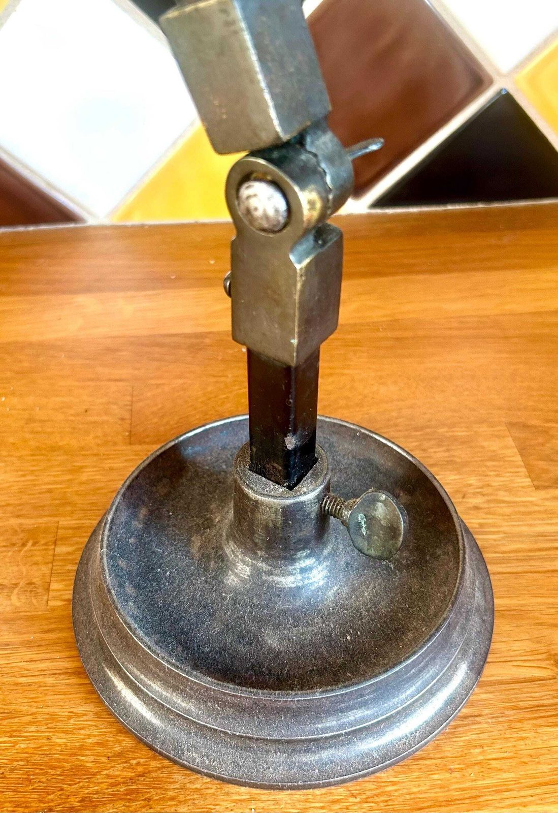 Invisaflex Industrial Desk Vintage Lamp Grey Retro Antique Light Lighting Mancave Office Mid Century Floor photo for sale