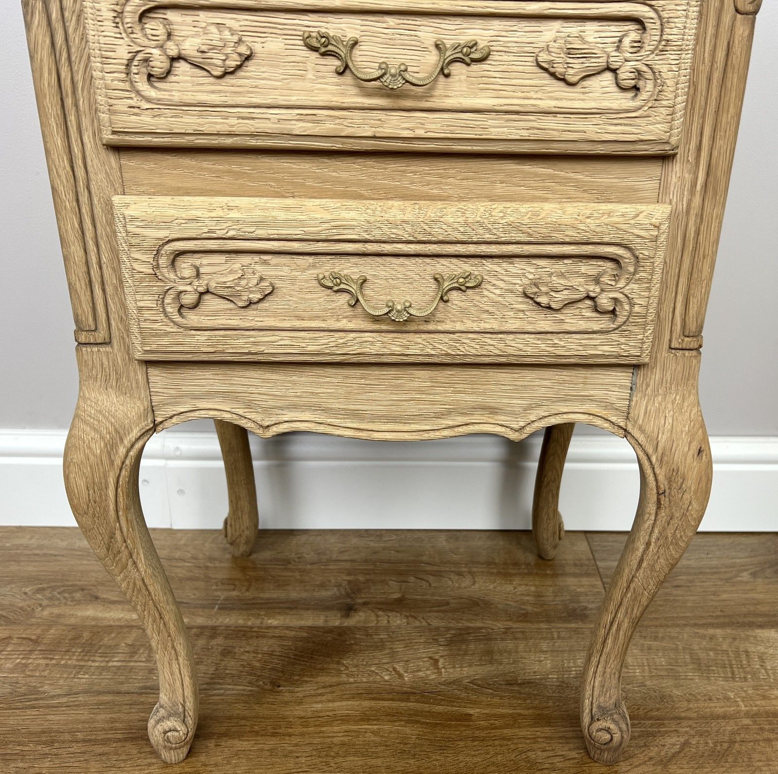 Pair Of Bedside Tables Vintage French Louis Shabby Chic Oak  Cabinets Lot 4902 photo buy