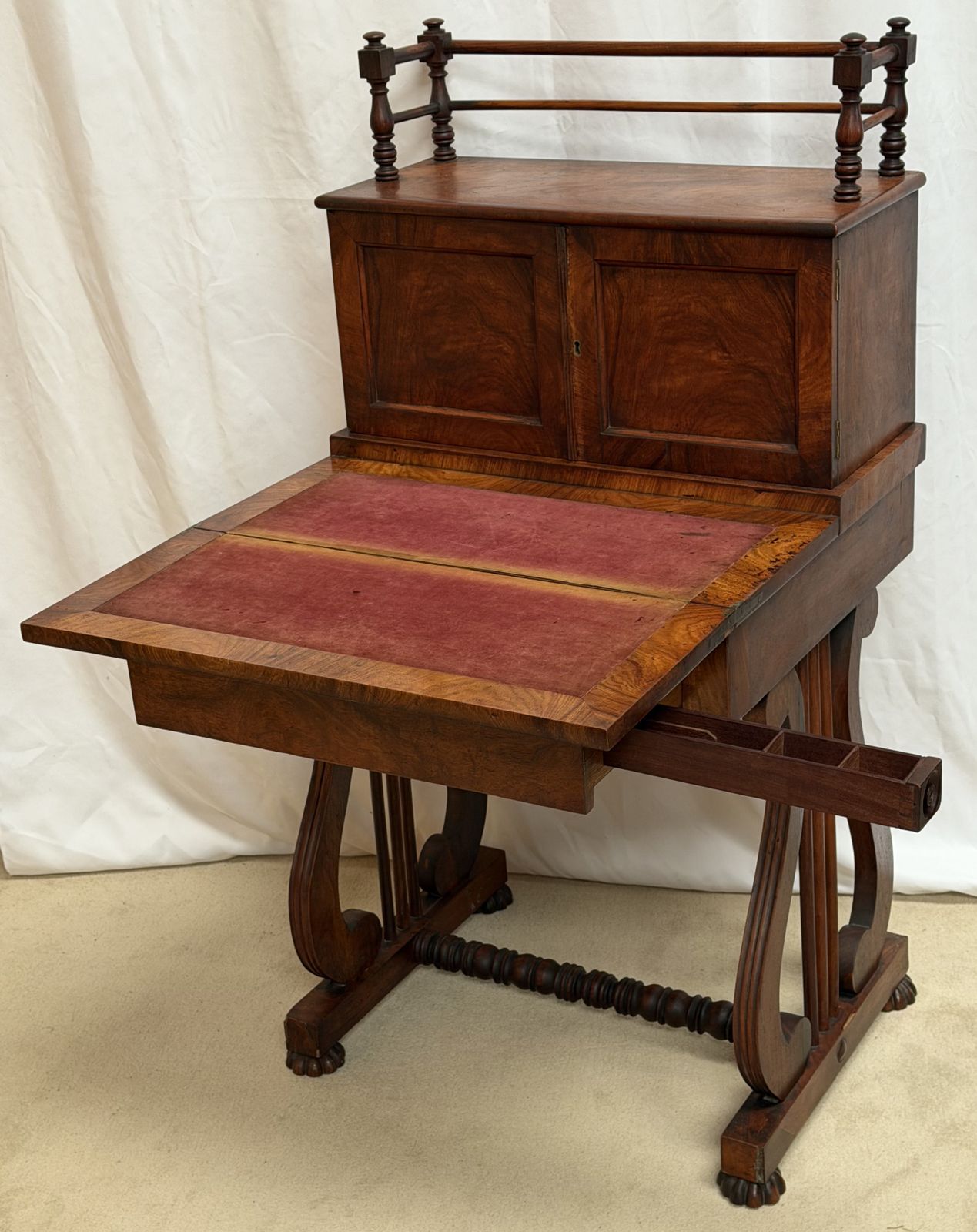 Regency Period Ladies Desk On Lyre Supports photo 575.0