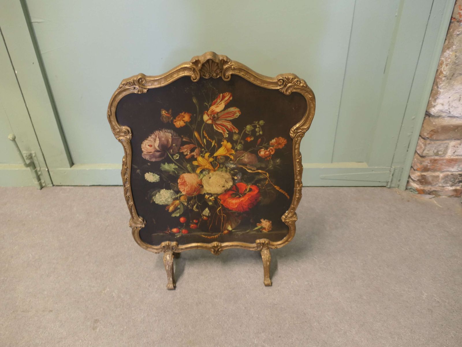 Mid Century Fire Screen After Jacob Walscappelle photo for sale