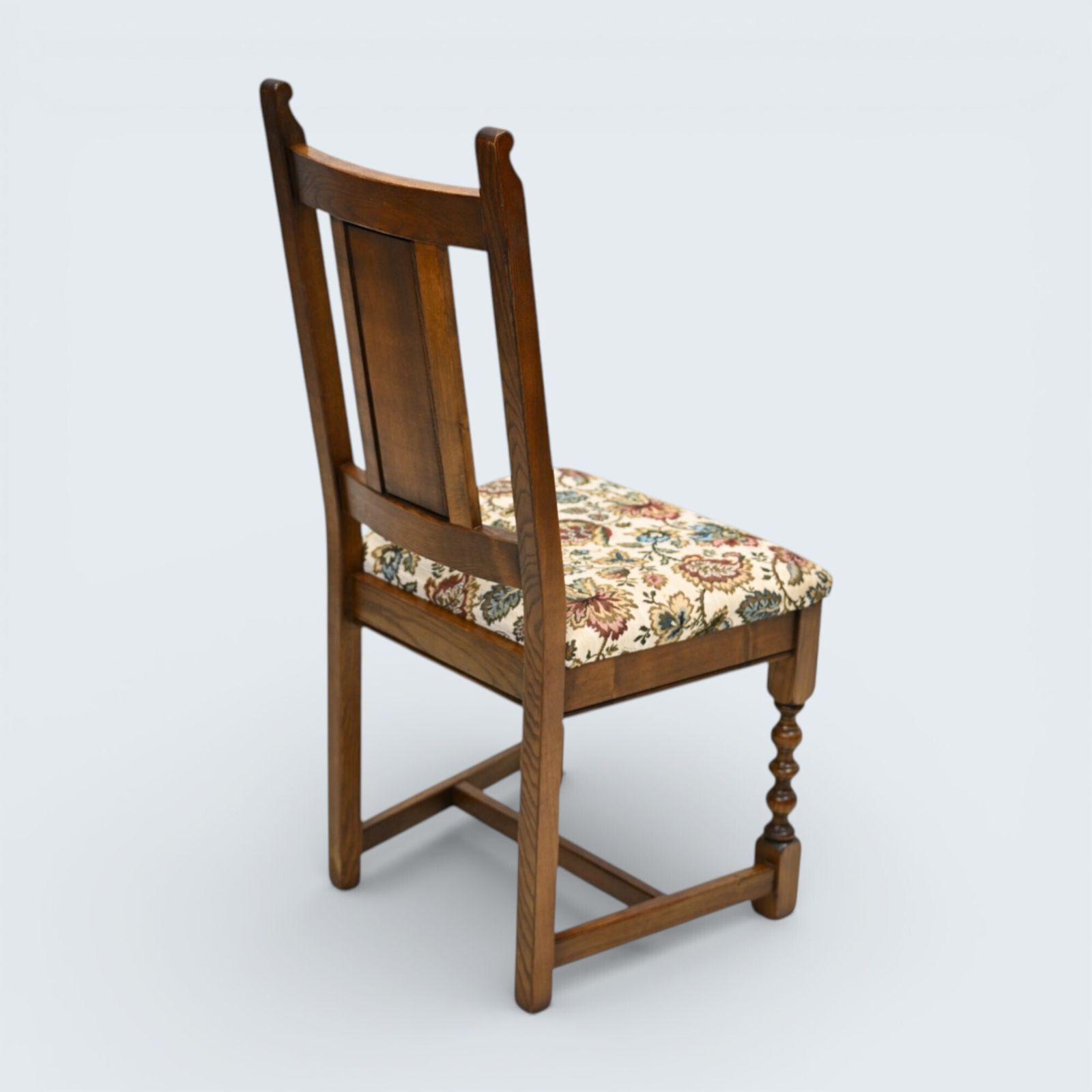 6 Yorke Old Charm Dining Chairs Trellis Fabric Light Oak Frames Free Uk Delivery photo vintage