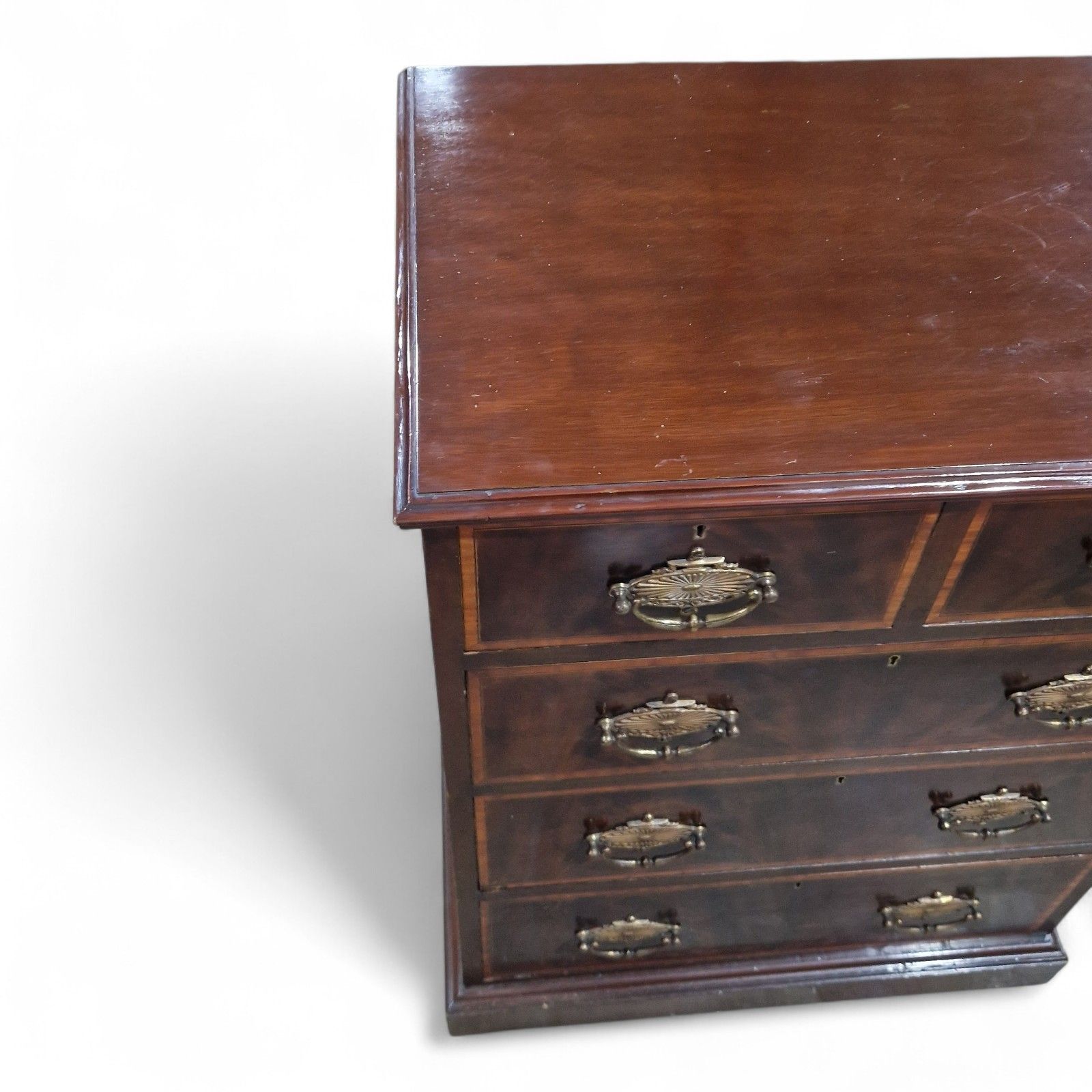 photo buy Antique Chest Of Drawers  Quality Victorian Inlaid Mahogany Chest Of 5 Drawers