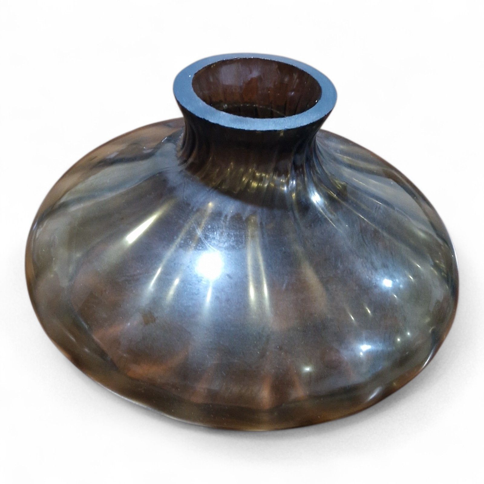 photo vinterior Antique Desk Light Converted Glass Chimney Oil Lamp Smoked Glass Globe