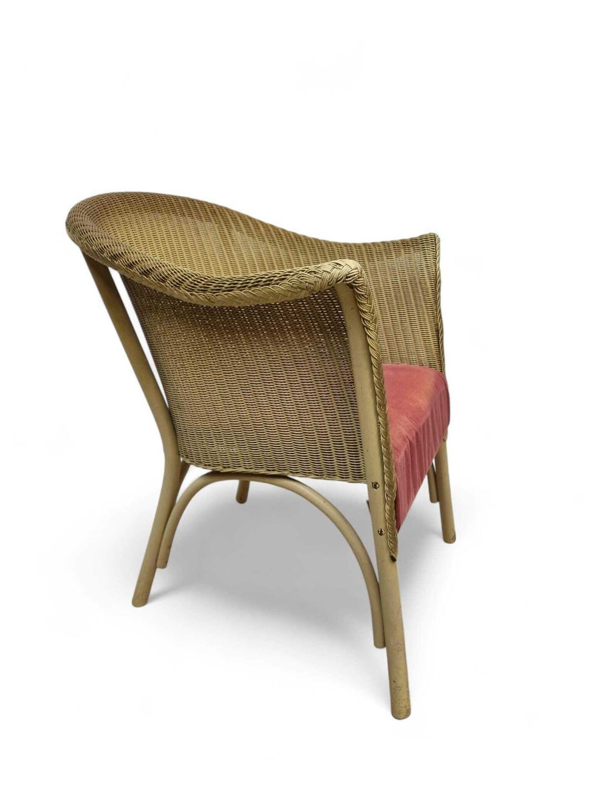 Vintage Lloyd Loom Lusty Bathroom Set / Armchair / Cabinet / Ottoman / C.1950. photo furniture