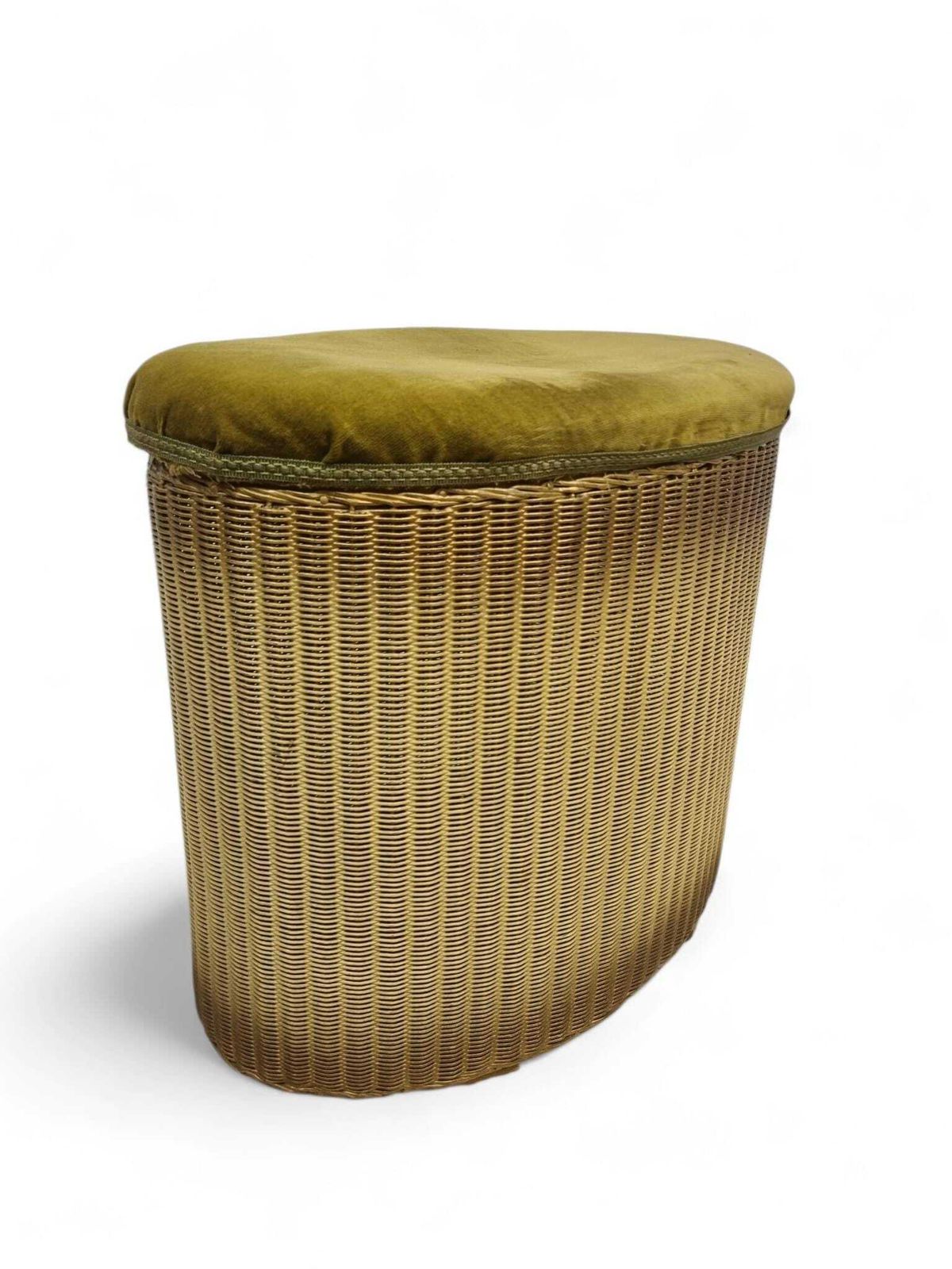 photo for sale Vintage Lloyd Loom Lusty Bathroom Set / Armchair / Cabinet / Ottoman / C.1950.
