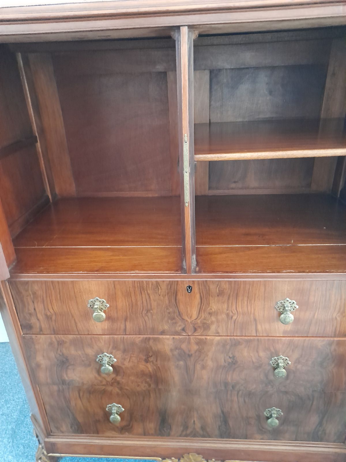 Antique Mahogany Cabinet/Tallboy, Beautiful Veneer Ca. 1890s photo Furniture