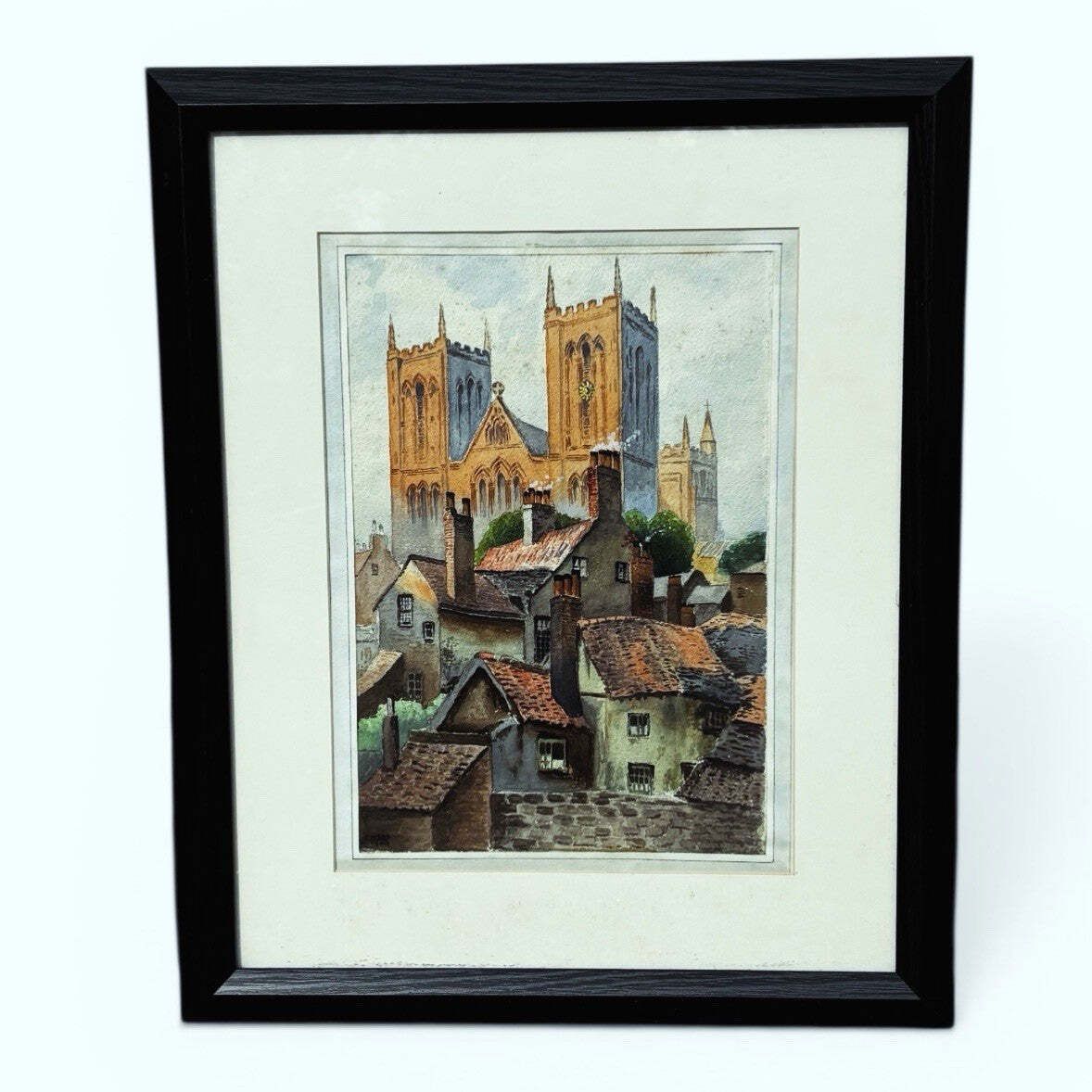 Ripon Cathedral Original Watercolour By P Wood 1949
