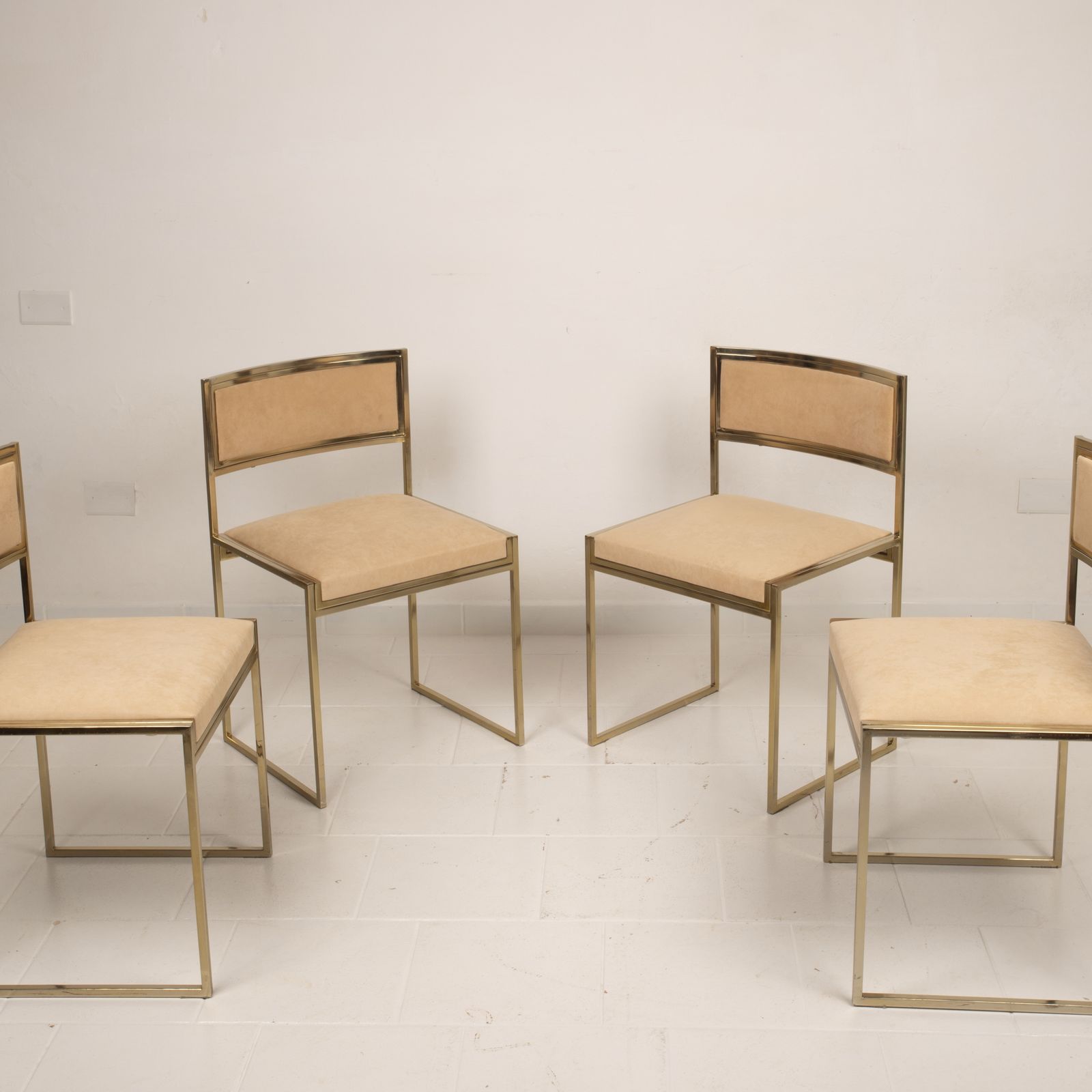 photo vinterior Sq Al Chairs By Willy Rizzo For Maison Willy Rizzo – Brass Version 1970