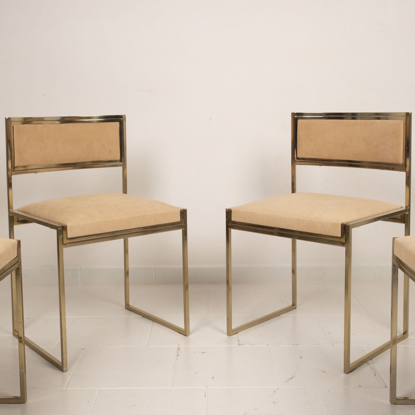 photo vintage Sq Al Chairs By Willy Rizzo For Maison Willy Rizzo – Brass Version 1970
