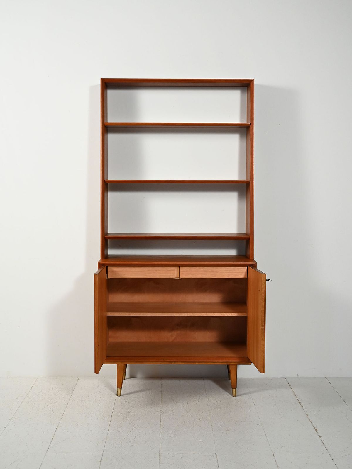 Scandinavian Bookcase With Cabinet, 1950s/60s photo for sale