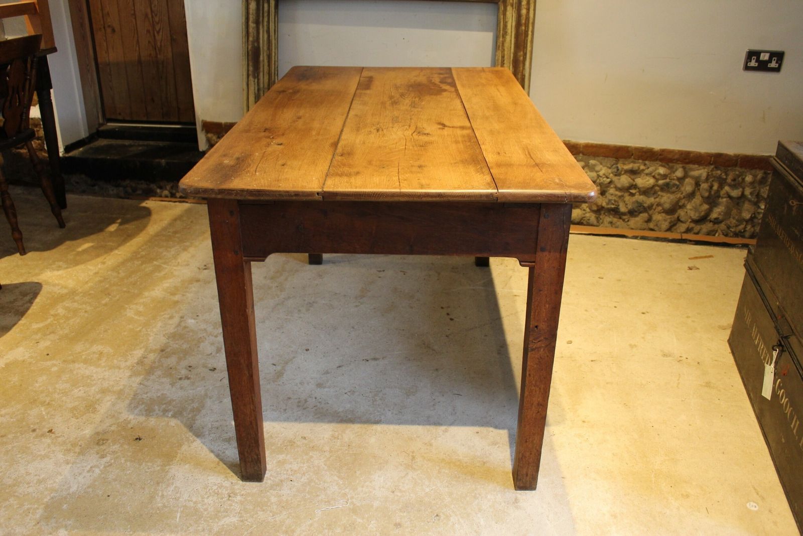 Table Refectory Farmhouse Victorian Oak Seats 6 C1870 photo for sale