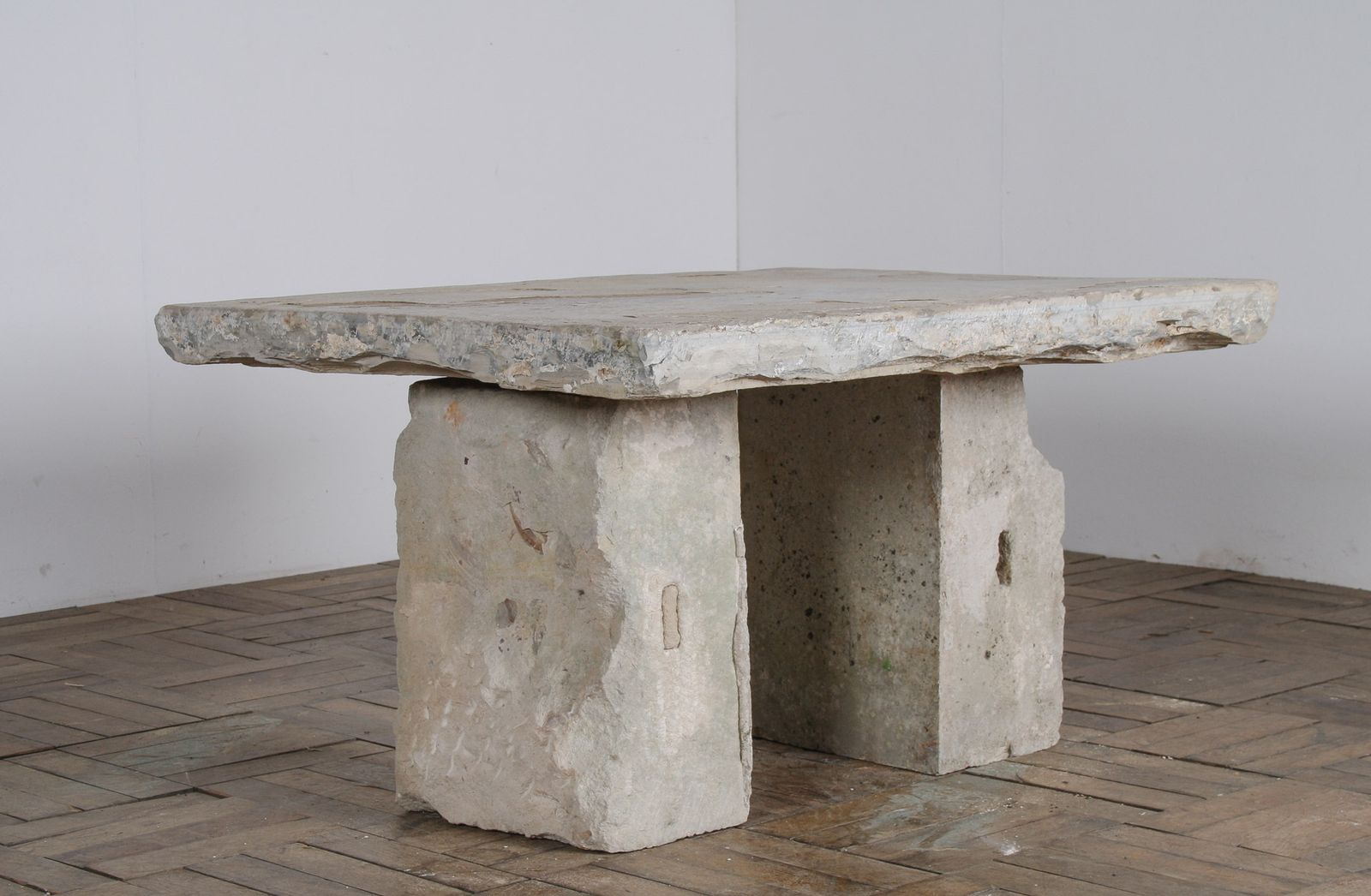 Reclaimed Yorkstone Carved Stone Coffee Table Garden Feature