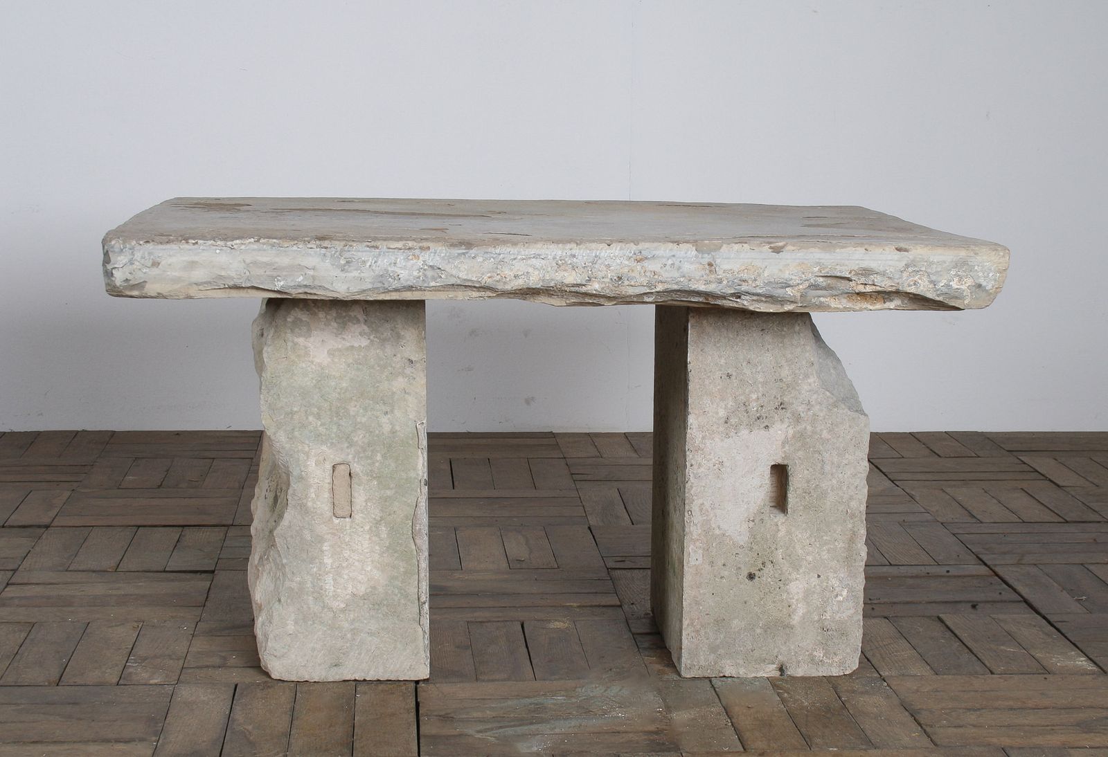 Reclaimed Yorkstone Carved Stone Coffee Table Garden Feature photo vintage