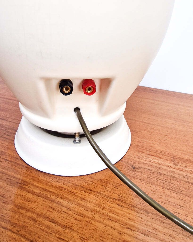 Mid Century Cream Table Large Lamp & Shade (1930s Converted Speaker) photo buy